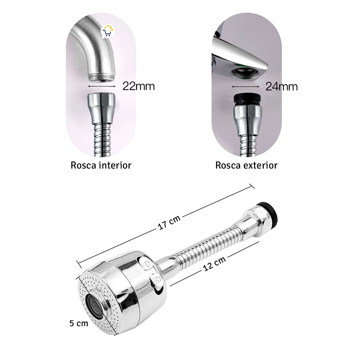 Miniatura 6 de Ahorrador Agua Flexible Grifo FIL3